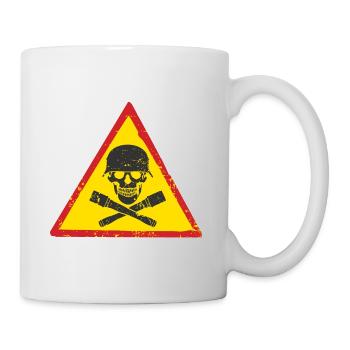 SKULL WAR HELMET GRENADE GERMAN - Mug - white - Right