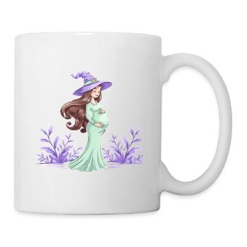 Zauberhafte Mondschein Schwangere Hexe für - Tasse - Weiß - Rechts