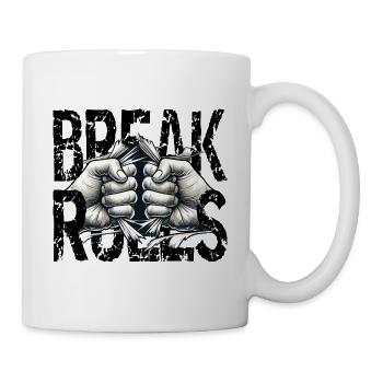 Règles enfreignant les conventions de la rébellion de la liberté - Mug blanc - blanc - Droite