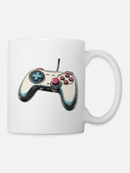 Gamepad, Gamepad, Controller Logo and Joystick - Mug - white