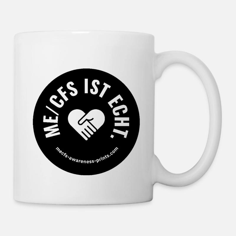 ME/CFS IS REAL 🖤 rond - noir - Mug blanc - blanc
