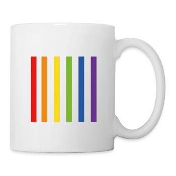 Regenbogenflagge LGBT - Tasse - Weiß - Rechts