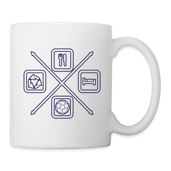 The life cycle of a handball player, Handball - Mug - white - Right