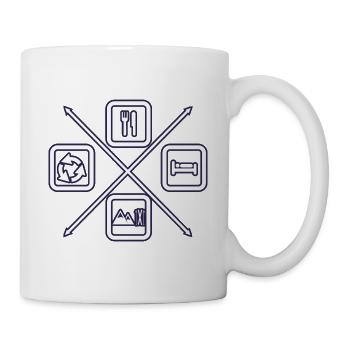 The life cycle of a skier, ski, mountain - Mug - white - Right