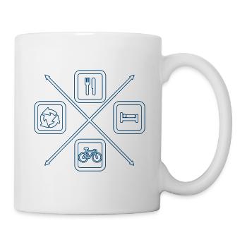 The life cycle of cyclists, bicycles, cyclists - Mug - white - Right