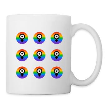 Feministische Ikonen - Regenbogenflagge - Tasse - Weiß - Rechts