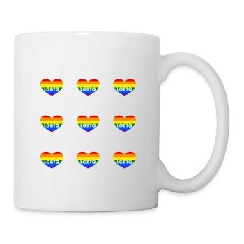 Regenbogen Herz LGBTQ Pride - Tasse - Weiß - Rechts