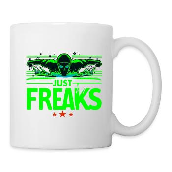 Swim Schwimmen Schwimm Sport Tri - Just Freaks ® - Tasse - Weiß - Rechts