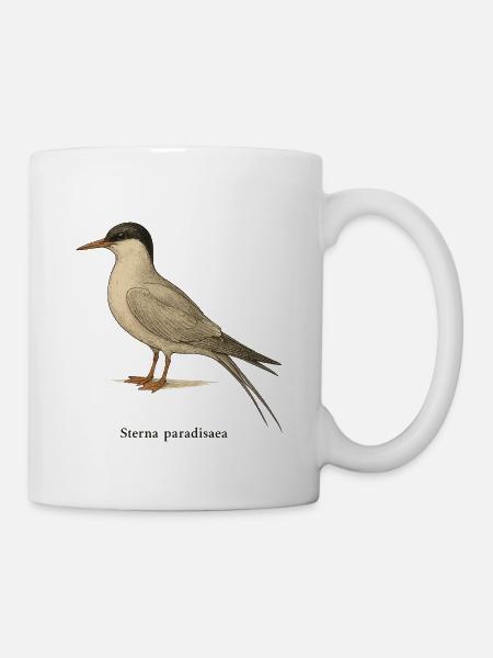 Küstenseeschwalbe – Ornithologische Illustration - Tasse - Weiß