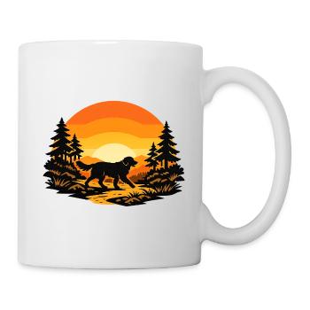 Golden Dog Family Retriever Dog Nature Love - Mug - white - Right