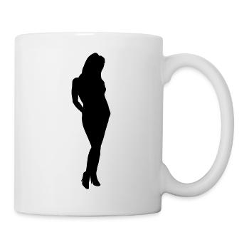 Frau Körper Silhouette Vektor-Design - Tasse - Weiß - Rechts
