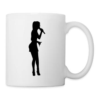 Singer and Dancer Silhouette vector design - Mug - white - Right