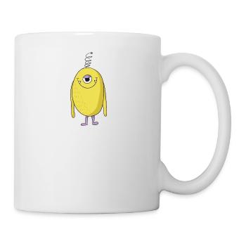 Lustiges gelbes Monster Halloween Horror Geschenk - Tasse - Weiß - Rechts