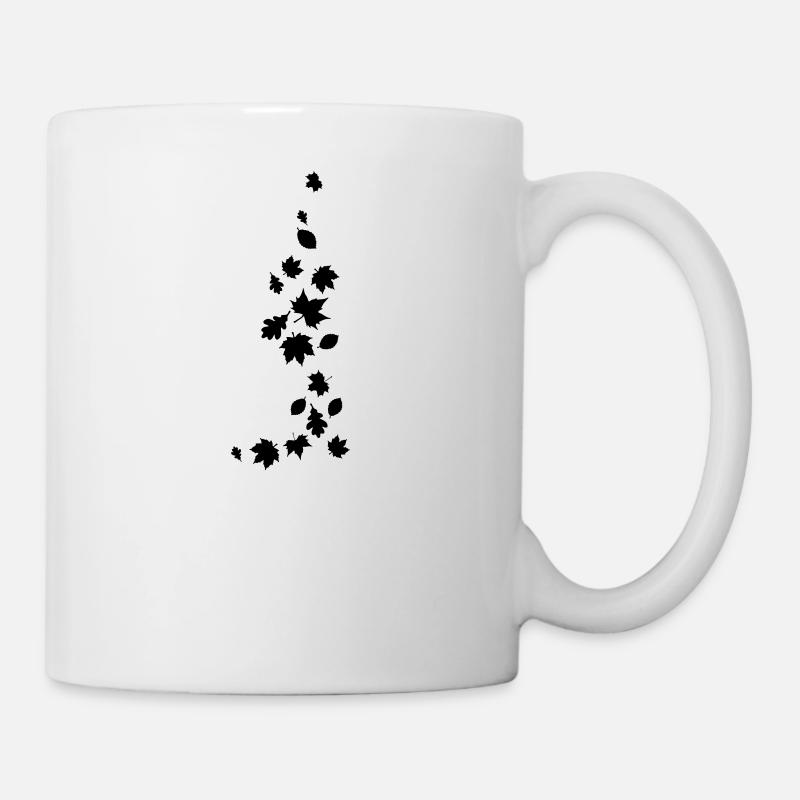 Les feuilles d'automne arbre d'érable chêne Beech Forest Park - Mug blanc - blanc