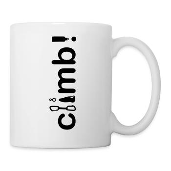 "climb" - Klettern! - Tasse - Weiß - Rechts