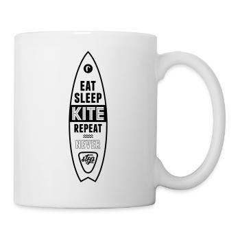 eat sleep kite repeat - Tasse - Weiß - Rechts