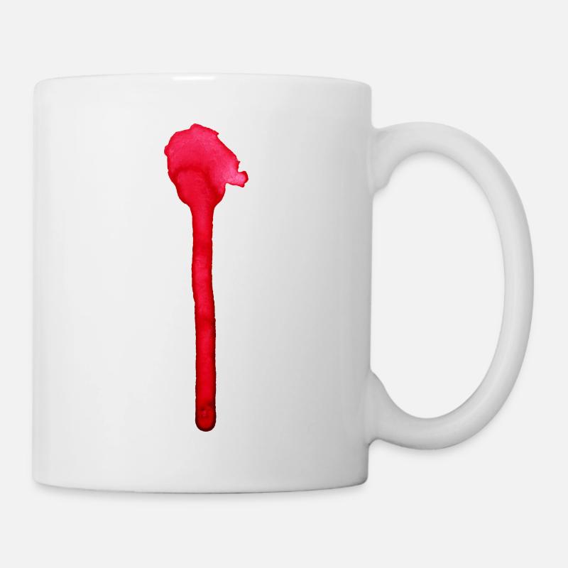 Ein verlaufender Farbklecks - Tasse - Weiß