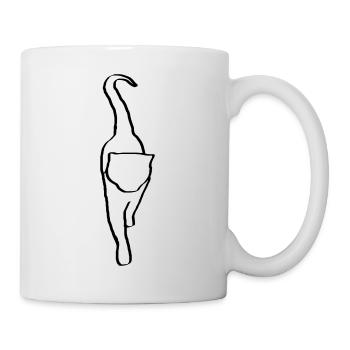 Cat Seam Silhoette 1 Gift - Mug - white - Right