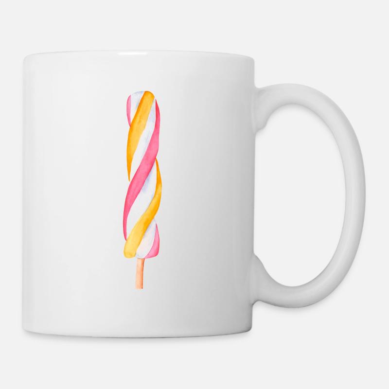 Mehrfarbige Eiscreme - Tasse - Weiß