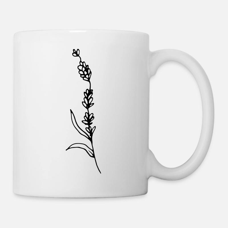 Ast - Natur, Baum, Wald, Herbst, Blume, Blüte - Tasse - Weiß