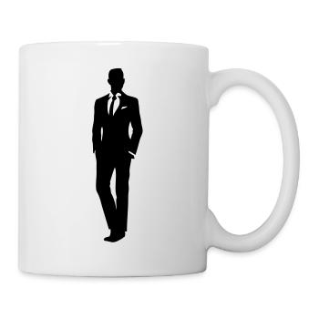 man with suit - Tasse - Weiß - Rechts