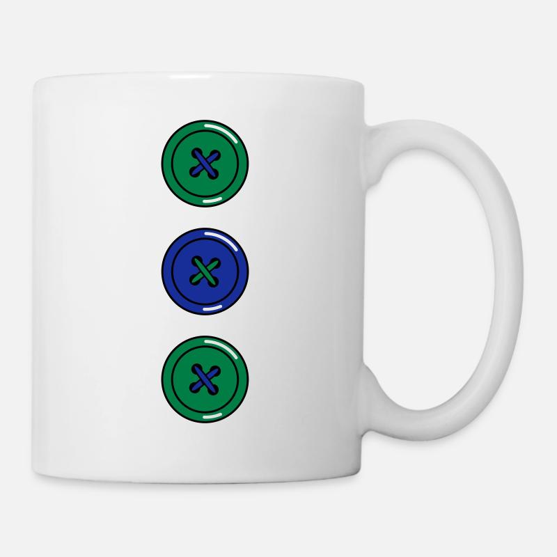 Boutons - Mug blanc - blanc