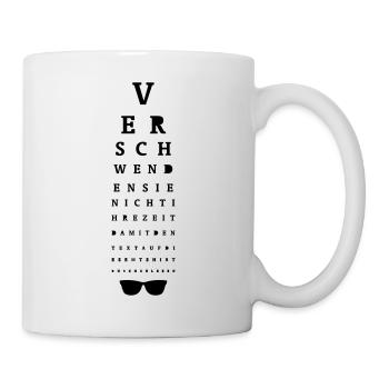 Sehtest / Eye Test - Tasse - Weiß - Rechts