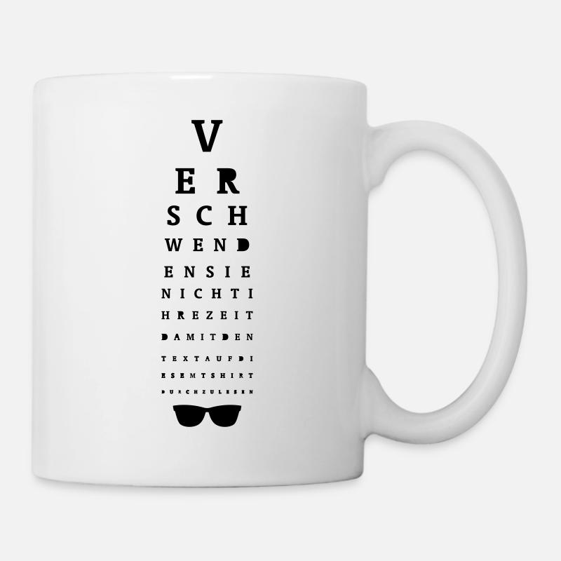 Sehtest / Eye Test - Tasse - Weiß