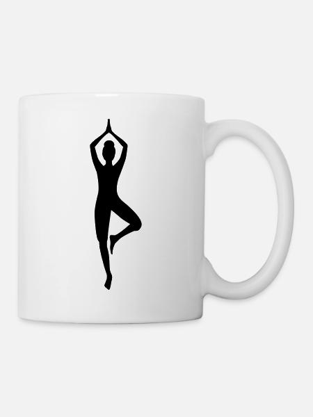 Yoga - Yoga - Pilates - Power Yoga - Femme - 1C - Mug blanc - blanc
