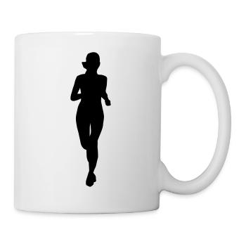 woman running, run - Mug blanc - blanc - Droite