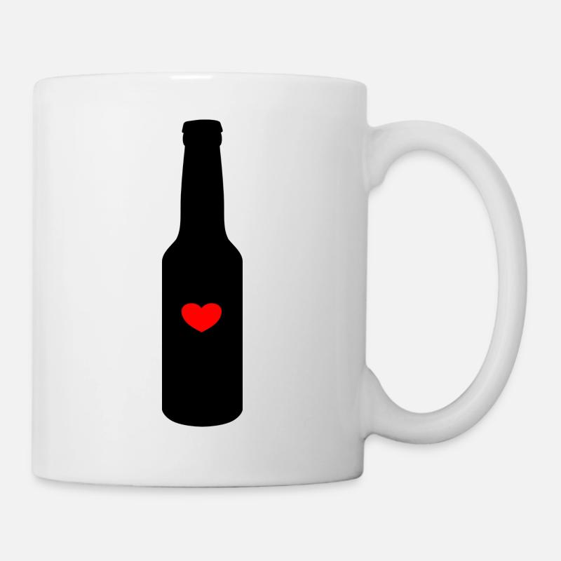 Bottle with heart - Mug - white