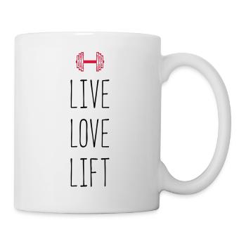 lift love live - Tasse - Weiß - Rechts