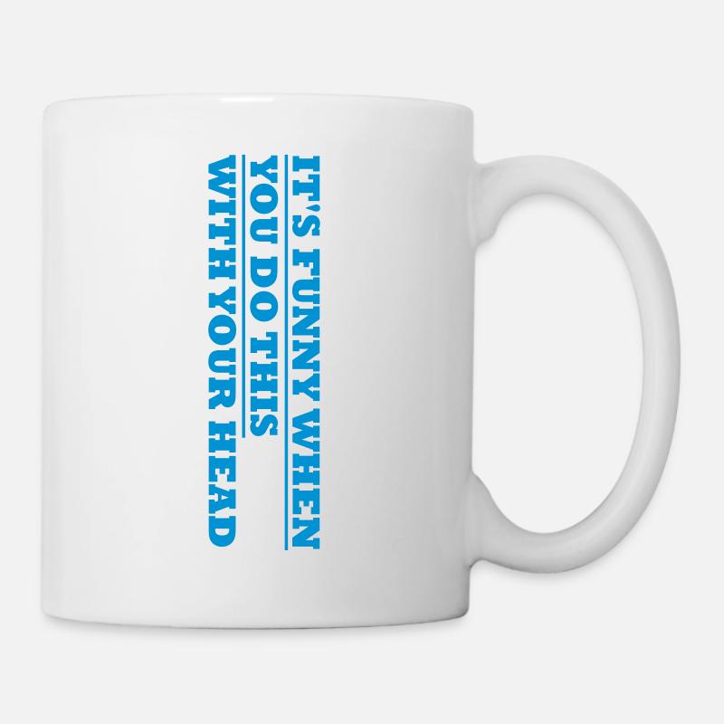 funny head trick - Tasse - Weiß