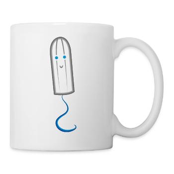 Le tampon - hygiène féminine avec visage - Mug blanc - blanc - Droite