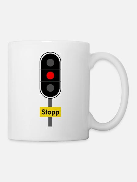 Stoppen - Tasse - Weiß