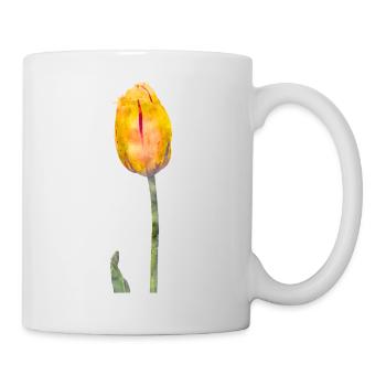 Watercolors Flowers Spring Spring Beginning Tulip - Mug - white - Right