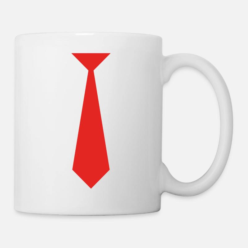 Rote Krawatte - Tasse - Weiß