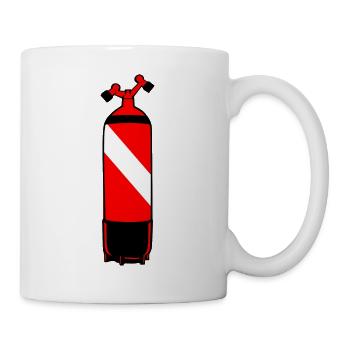 Tauchflasche DIN von Scuba.Style - Tasse - Weiß - Rechts