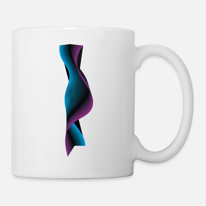 Neon Wave Pattern - Mug - white