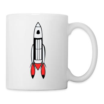 Vecteur de vol spatial spatial de fusée spatiale - Mug blanc - blanc - Droite
