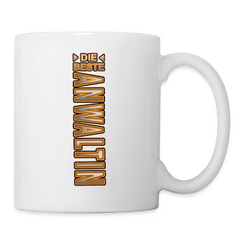Die Beste Anwaltinin - Silver mit Spruch - Advokat - Tasse - Weiß - Rechts