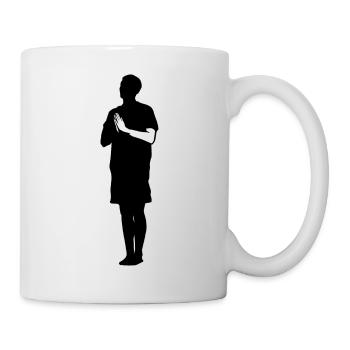 Pray God Spiritual Silhouette Gift Idea - Mug - white - Right
