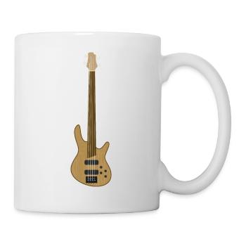 Fretless Bassgitarre - Tasse - Weiß - Rechts