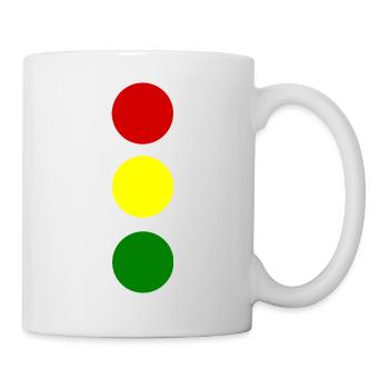 Feu de signalisation - Mug blanc - blanc - Droite