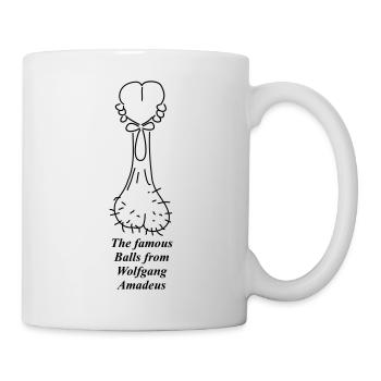 die berühmten Bälle von Wolfgang Amadeus - Tasse - Weiß - Rechts