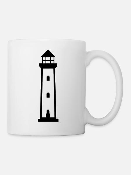 Leuchtturm - Tasse - Weiß