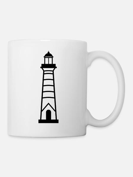 Leuchtturm - Tasse - Weiß