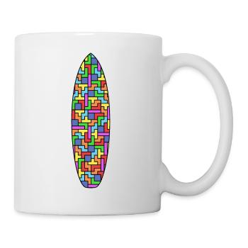 Ziegelstein-Brandung - Tasse - Weiß - Rechts