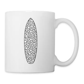 Ziegel-Surfen - Tasse - Weiß - Rechts