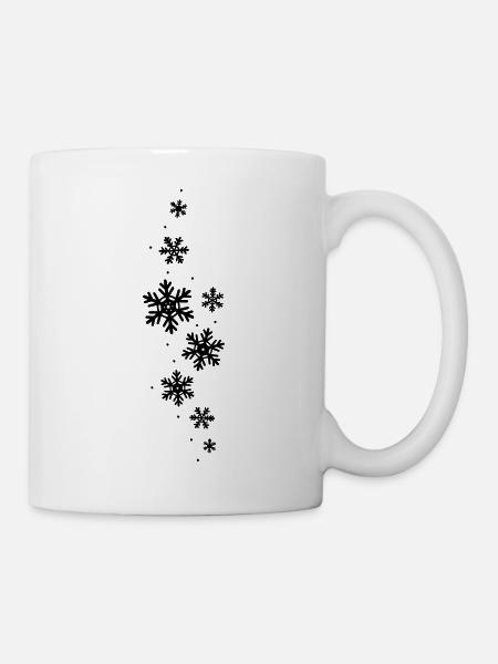 Eiskristalle Glitzer - Tasse - Weiß